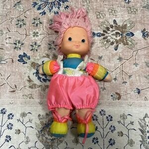 1993 Hallmark Pink Hair Baby Doll‎ Star Applique Rainbow Outfit